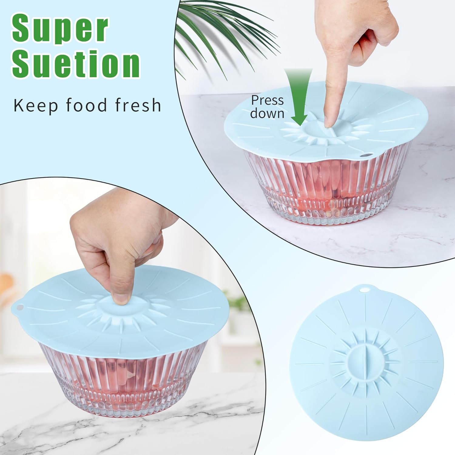 9-Pack Silicone Lids & Microwave Splatter Covers, Reusable Heat-Resistant Bowl Covers (5 Sizes) for Plates, Pots, Pans & Skillets, Stovetop, Oven, Fridge & Dishwasher Safe