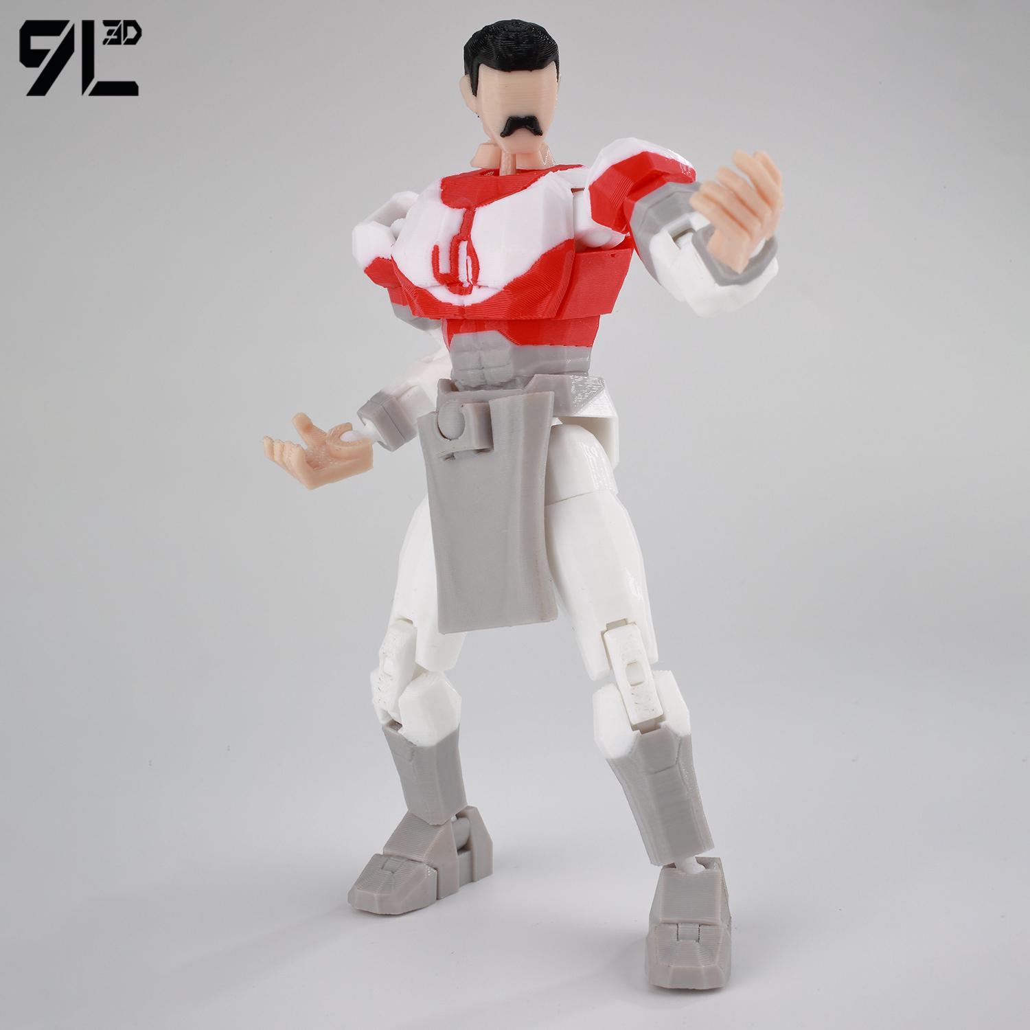 9L3D Printed Invincible Tech Jacker T13 Lucky13 Action Figure Dummy13 Motorcycle Multi-Jointed Collectible Model Toy Titan13