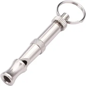 Silver Adjustable Ultrasonic Dog Whistle, Portable Whistle Pet Whistle Supersonic Whistle Dog Whistles for Pet Training, Training and Behavior Aids, Dog Whistle Training, Dog Whistles