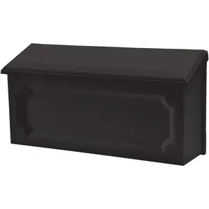 Windsor™ Wall-Mounted Mailbox for Outside, Rust-Proof Plastic Small Mail Box, Black
