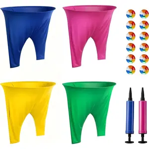 Granny Pants Yard , 4 count Granny Pants Outdoor  for Adults and , Giant Outdoor Tossing  with 4  Pants & 12 Bouncy Balls, Family Reunion Party Field  Set