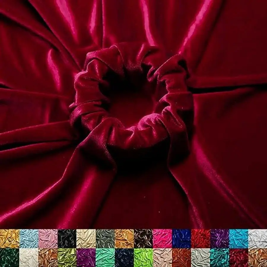 Stretch Velvet Fabric by The Yard - 60" Wide Soft Stretchy Fabric for Sewing Clothes, Apparel, Costume, Crafts - 90% Polyester