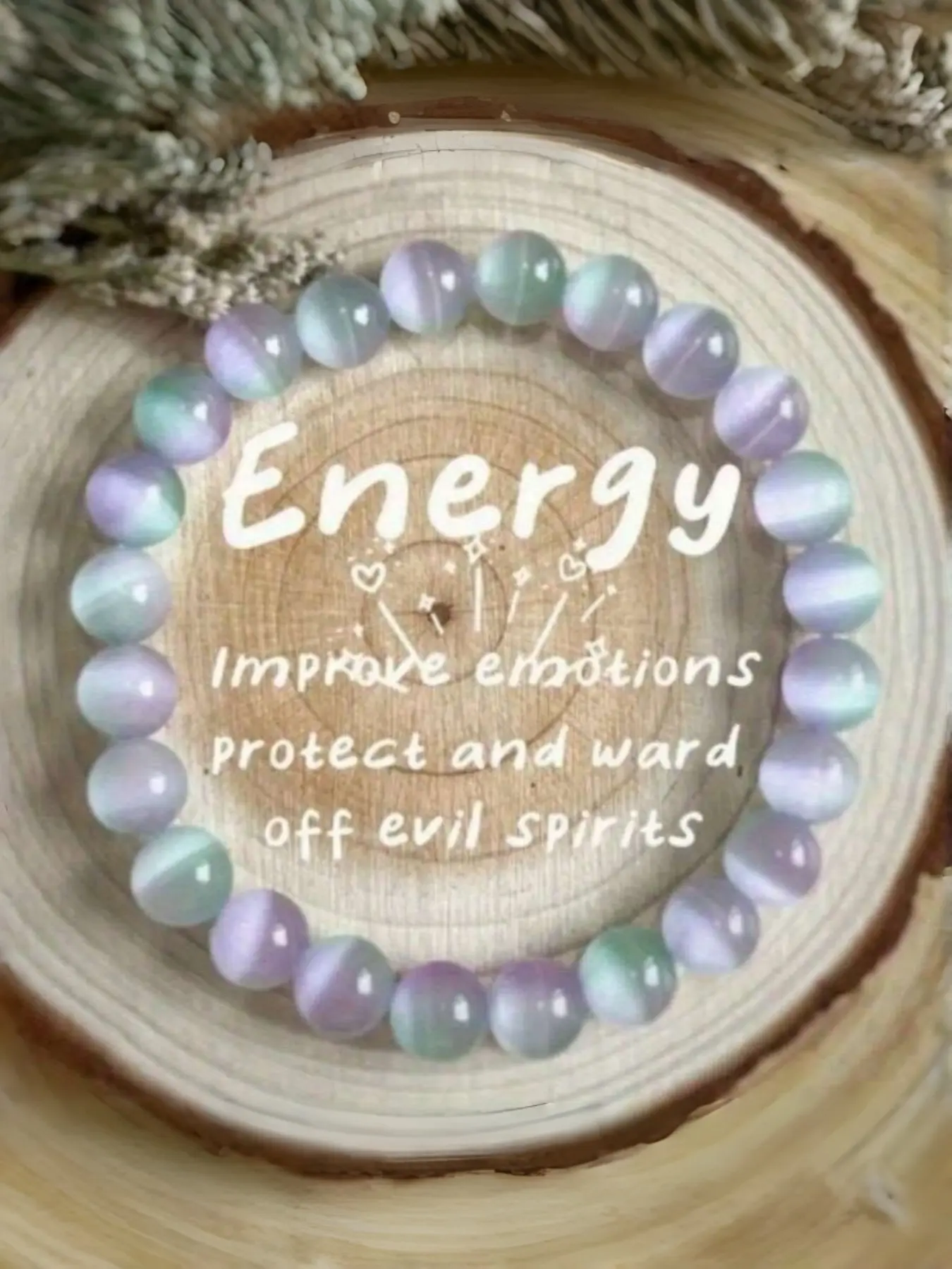 An Elegant Bead Healing Bracelet With Opal To Help Relieve Stress, Meditate, Emotional Balance And Spiritual Protection, A Jewelry Gift For Men And Women, Suitable For All Seasons.