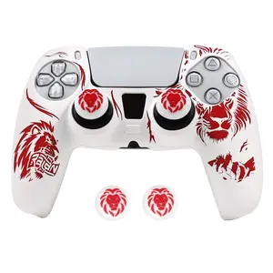 Soft Silicone Protective Case Cover For Playstation 5 Skin Gamepad Console Controller Accessories Games Accessories Console Accessories For PS5 Control with Joystick Caps