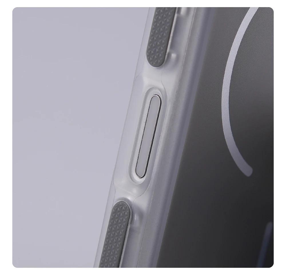 Luxury Matte Shockproof Magnetic Bumper Case For iPhone  17 Air 17 16 15 14 13 12  Pro MaxPlus For Magsafe Lens Protect Stand Cover
