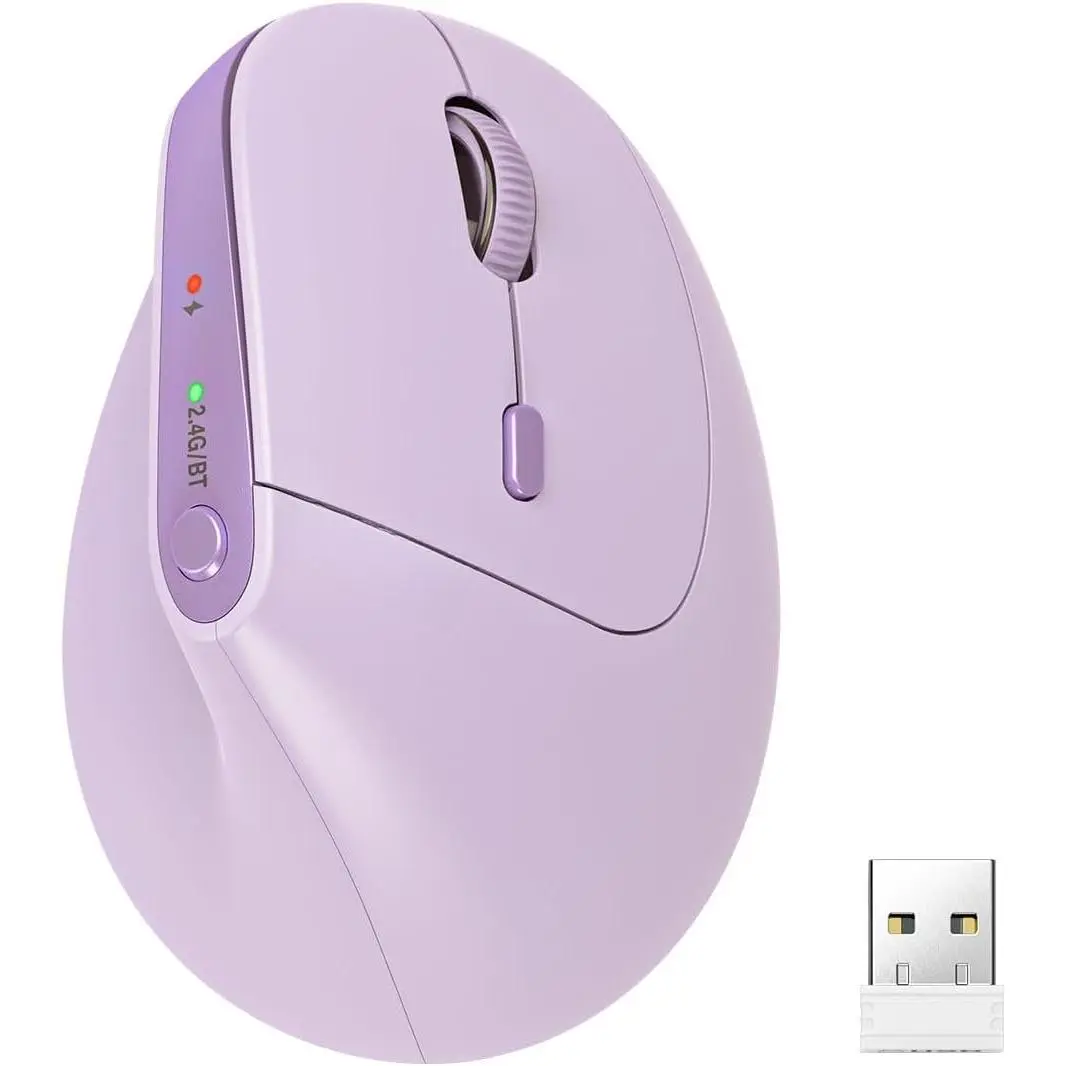 MAM3  , Vertical  for Small and Medium Hands |   with 3-Device , Rechargeable  and 4 Adjustable DPI for Laptops, Windows and MacOS,
