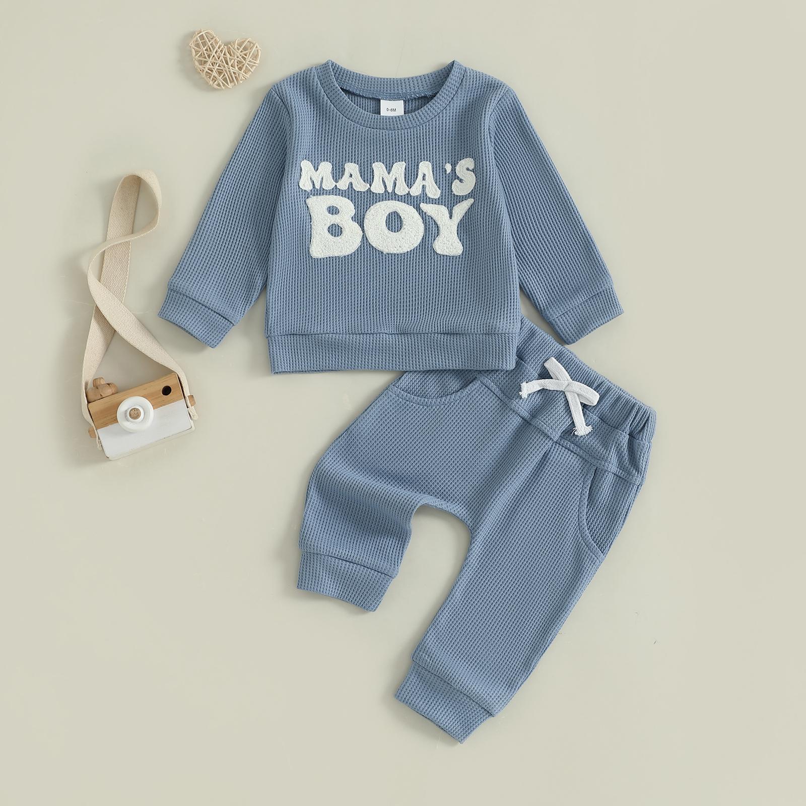 Baby Boy Fall Clothes Set Long Sleeve Crewneck Sweatshirts Pants Infant Newborn Waffle Outfits 6 12 18 24 Months 2T Baby Boy Fall Clothes Set Long Sleeve Crewneck Sweatshirts Pants Infant Newborn Waffle Outfits 6 12 18 24 Months 2T