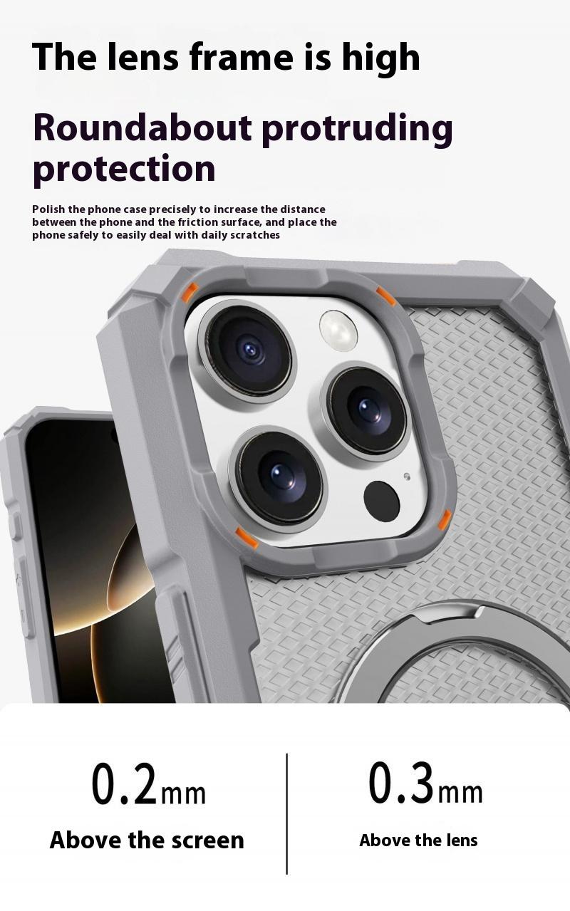 Phone Case for iPhone 16 Pro Max 6.9 inch Compatible with MagSafe Charging and Stand Shockproof Anti-Slip Military Grade Protective Case Magnetic Wallet Protective Case for iPhone Cellphone Protection Cover Casing