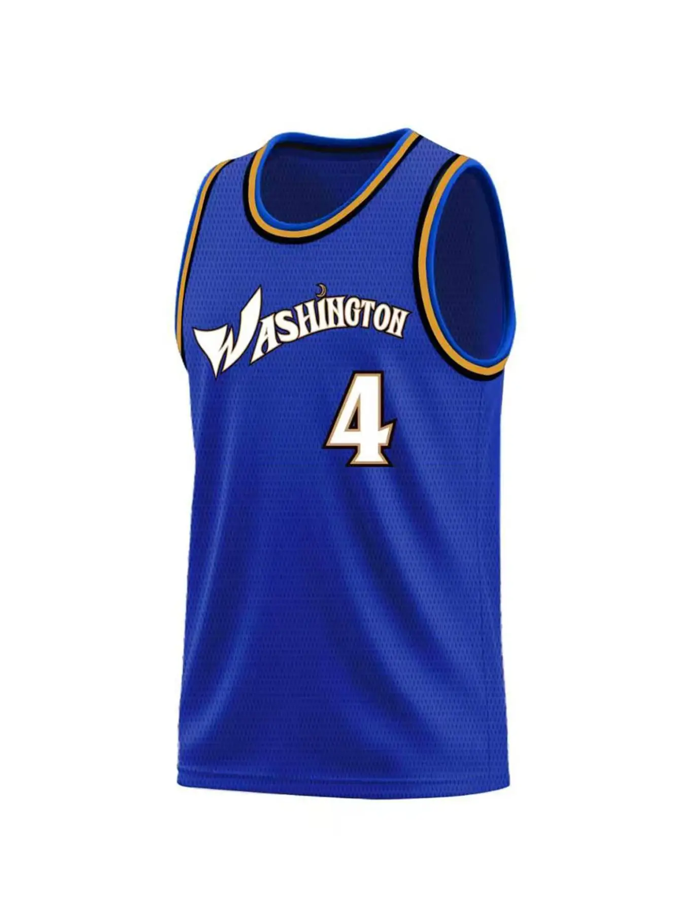 Men's Basketball Jersey, Blue Vintage Embroidered Casual Training T-Shirt, Sport Round Neck Sleeveless, All Seasons Loose Fit, Casual Sports Top