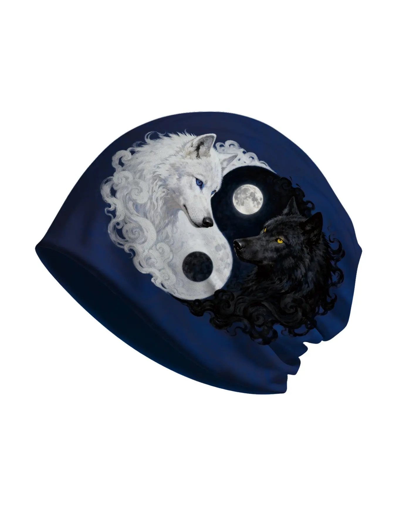 Fashion wolf pattern, open-top beanie for outdoor cycling and hiking, unisex, Christmas gift cap