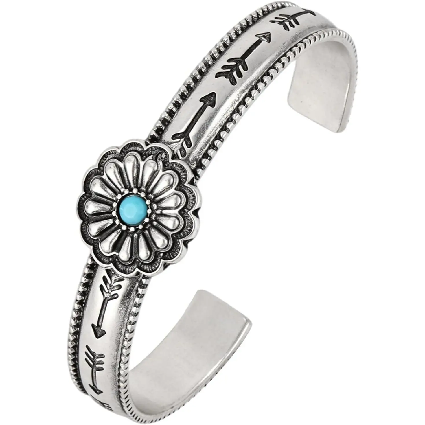 Turquoise Cuff Bracelet for Women,  Country Cuff Bangle  for Cowgirl