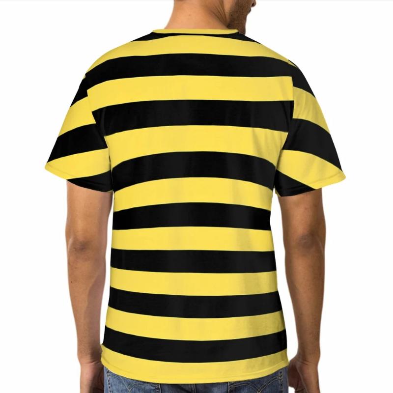 Kyn Apparel Men's Solid Color Polyester T   Stripes Personalize Thin T-Shirt Hipster Top