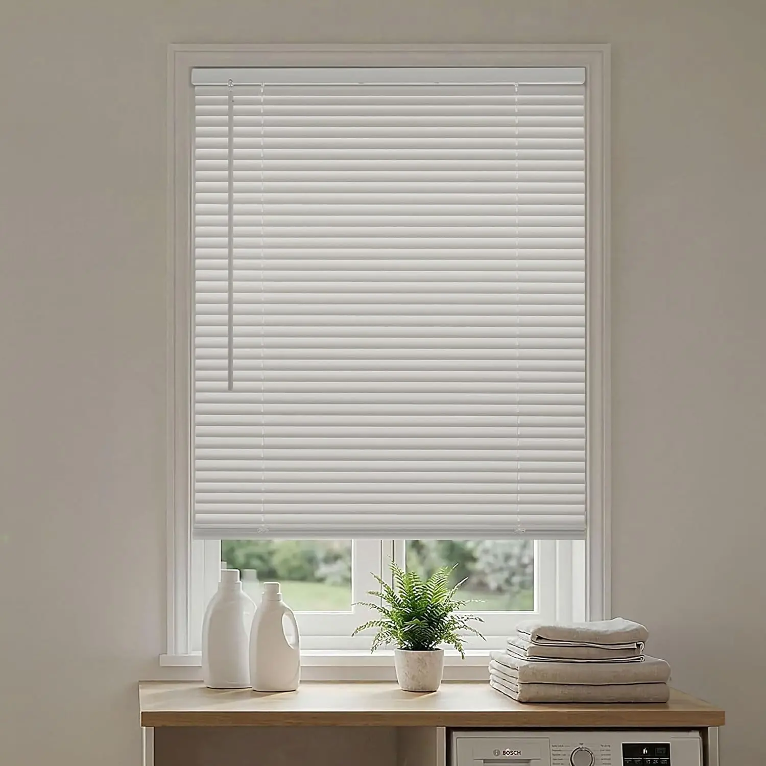 Premium Cordless 1" Room Darkening Vinyl Mini Blinds, 24" W x 72" H, White