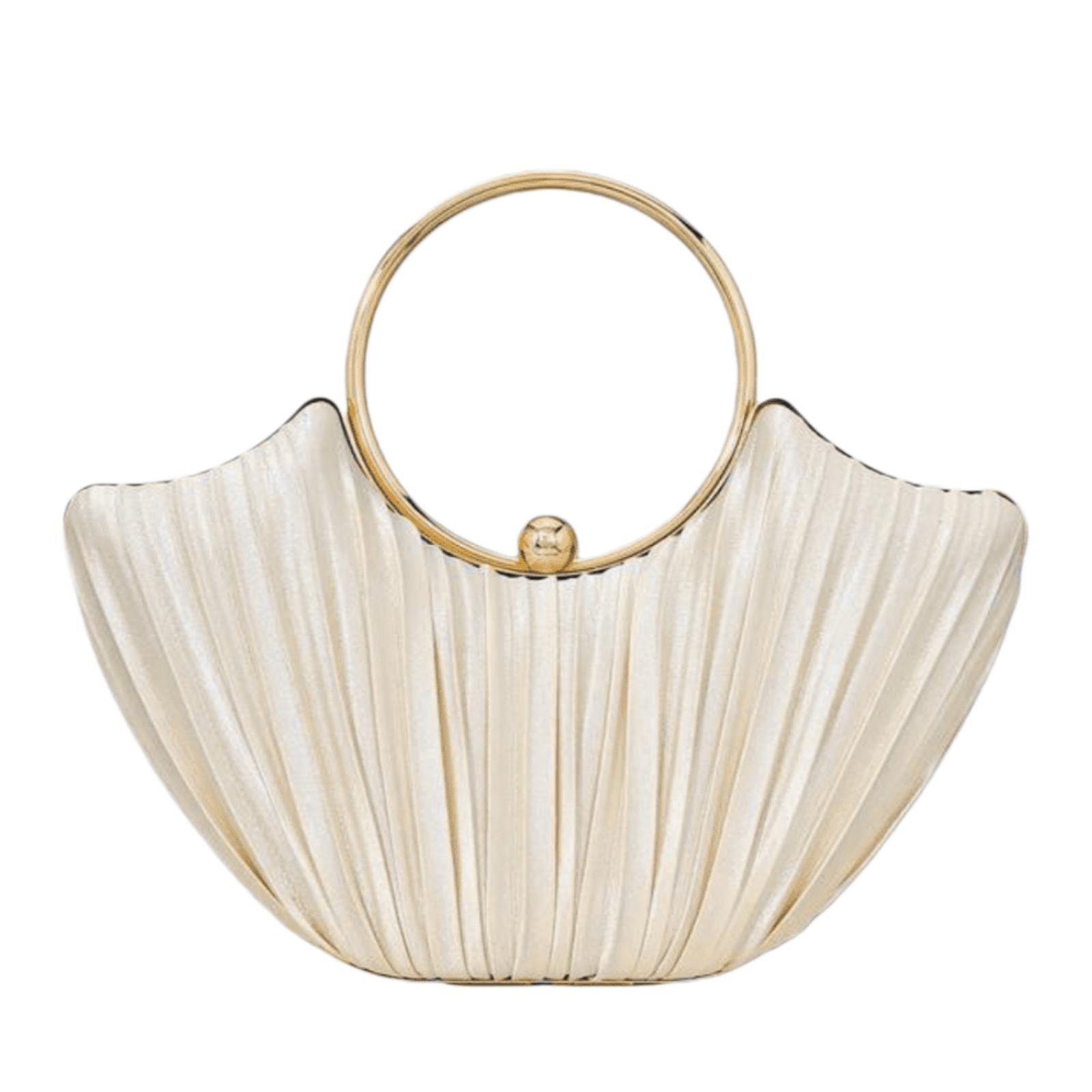 Women's Metallic Luxury Evening Clutch Bag, Elegant Leather Party Handbag with Chain, Glitter Formal Clutch Purse Crossbody Bag for Gown, Ball, Wedding, Bridesmaid, Birthday Dress Accessory , New Year