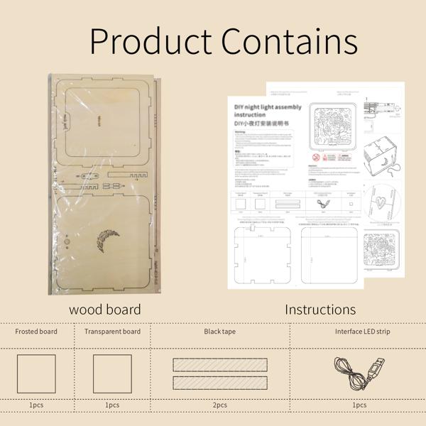 3D Wooden Puzzles For Adults Starry Sky Model Kit Night Lights Desk Decorations Birthday Gifts For Women