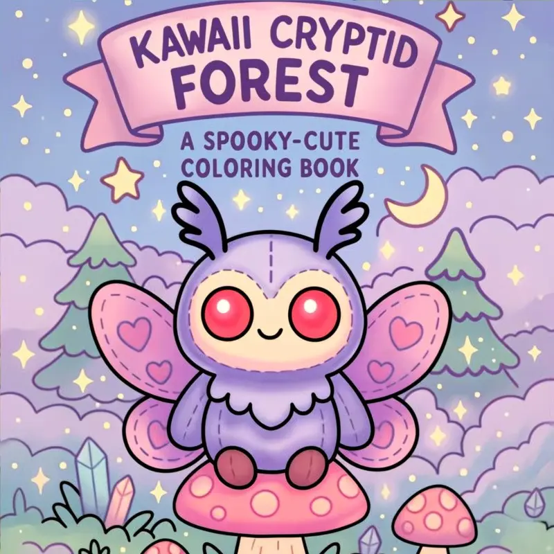 New Bestselling Mystery Creatures Forest Coloring Book, Kids and Adults Graffiti Drawing Activity Book, Fun Creative Art Workbook