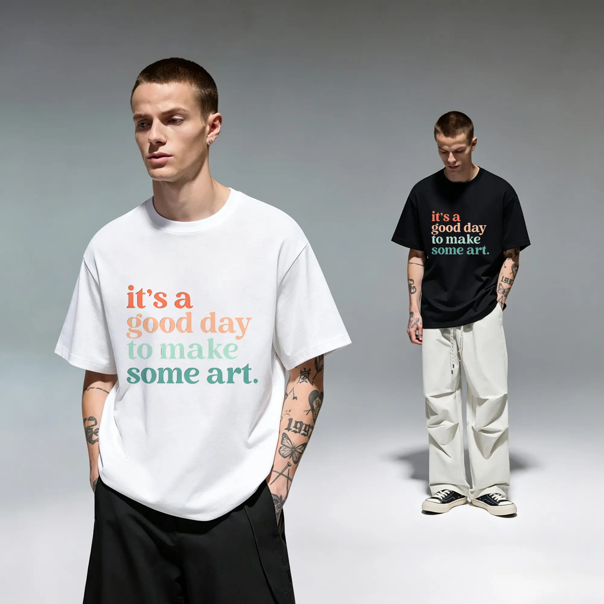 Its A Good Day To Make Some Art Painter Hobby Original Oversized Cotton Graphic Tee T-Shirt for Men Novelty Gift Cutting Ideas Women Teen Girls Artist Aesthetic Inspirational Quote Casual Everyday Wear Urban Streetwear Apparel Top