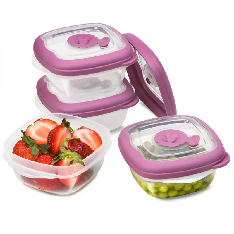 5 Oz Small Airtight Leak-Proof Food Containers with Microwave-Safe Lids, BPA-Free Plastic, Easy-Open, Dishwasher-Safe Kitchen Preserving Containers for Fridge Storage
