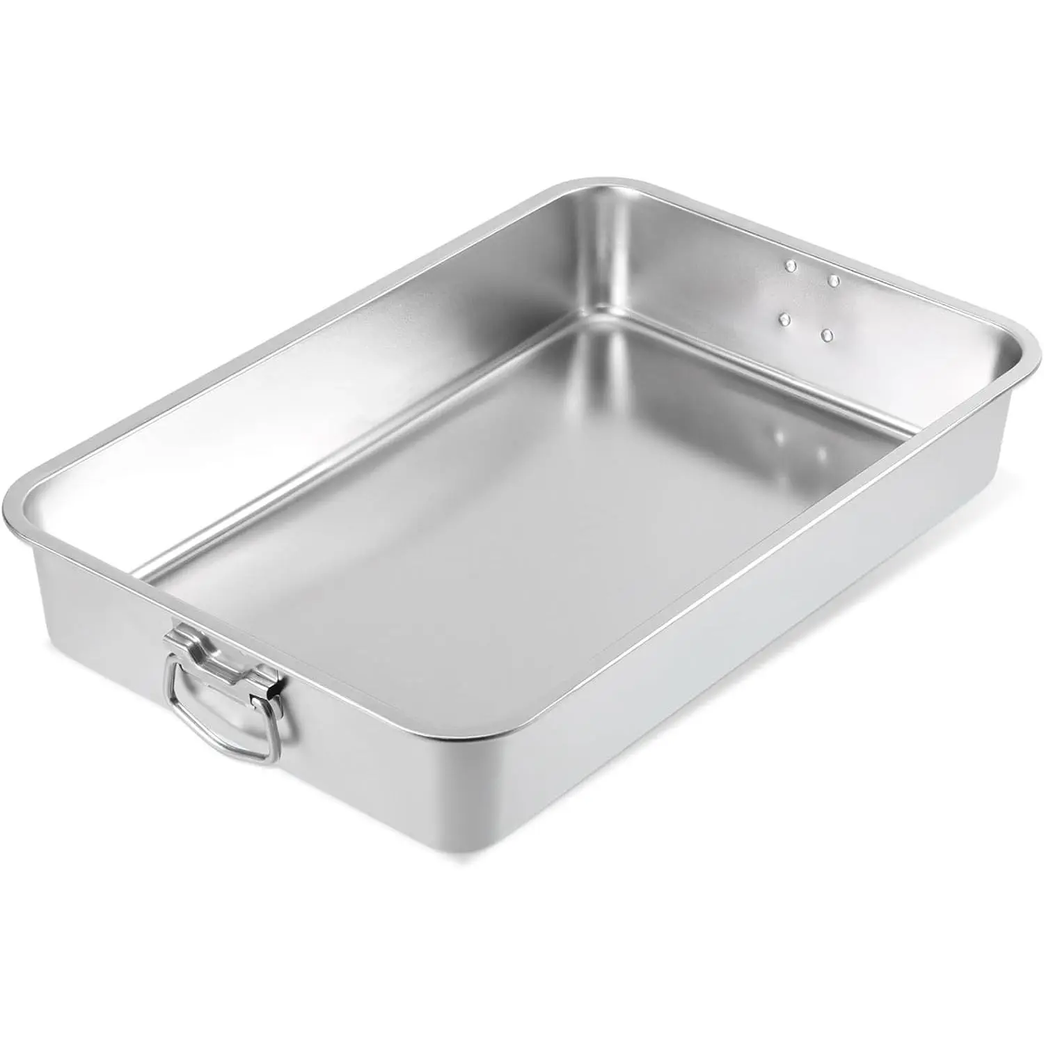 23.5" x 15.5" Stainless Steel Roasting Pan with Handles, Extra Large Turkey Roasting Pan Deep Baking Tray for Oven – Heavy Duty Roaster for Turkey, Lasagna, Roasts & Holiday Meals