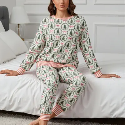 Womens Festive Christmas Pajamas - TikTok Shop