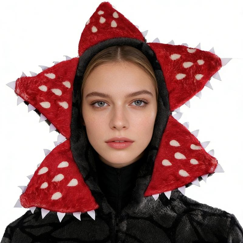 Stranger Things Demogorgon Onesie Fleece Fabric Cosplay Costume Pajamas Kids Adults Hooded Jumpsuit Christmas New Year Sleepwear for Boys and Gilrs Upside Pjs