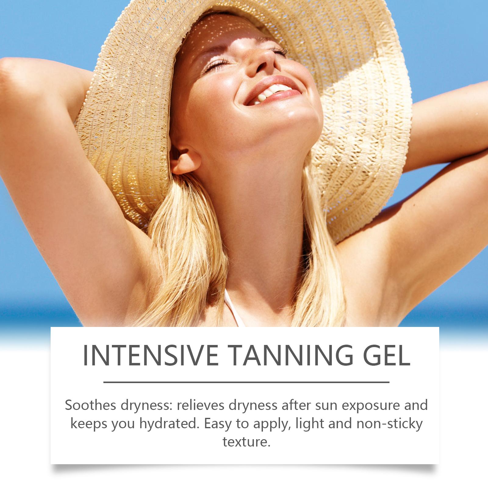 WEST MONTH Intensive Tanning Gel, Carrot & Coconut Extract Accelerated Natural Bronze, Skin Protection & Sun Damage Reduction, Long-Lasting Hydration Lock, Lightweight Non-Greasy Fast Absorbing for All Skin Hydrating balm