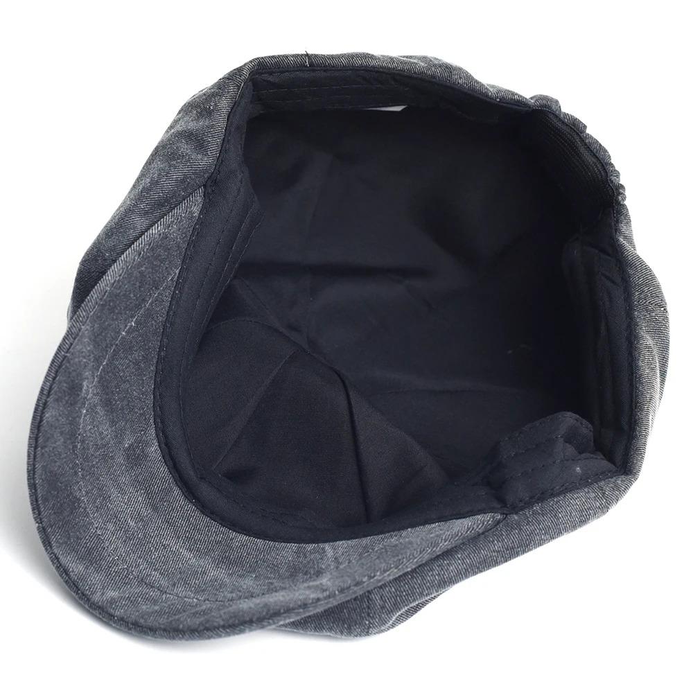 Unisex Four Seasons Cotton Newsboy Caps Men Women Octagonal Hat For Male Detective Hats Retro Flat Caps