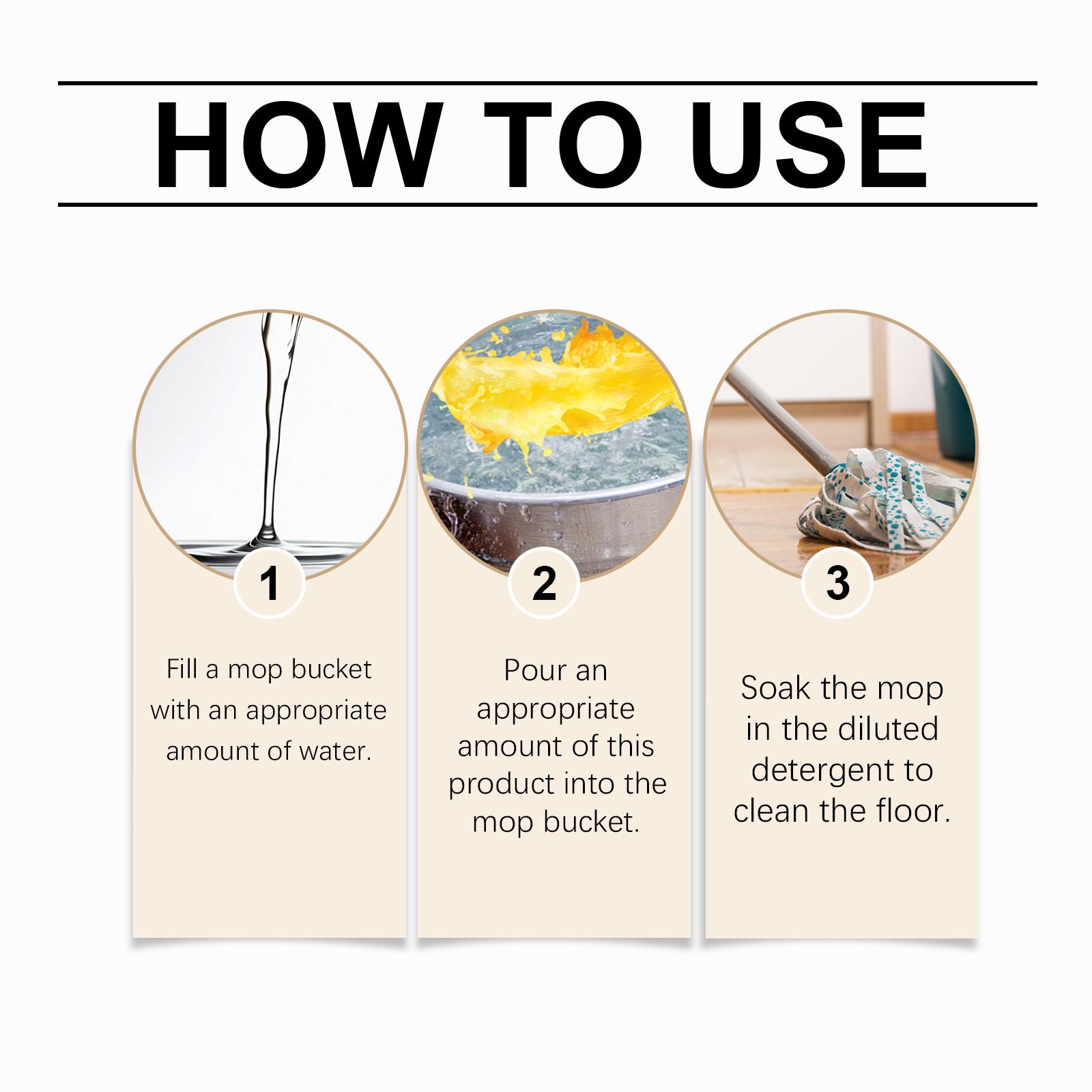 Jakehoe Household Floor Cleaner Gentle Stain Removal Fresh Scent Tile Wood Floor Brightening Special Mopping Solution