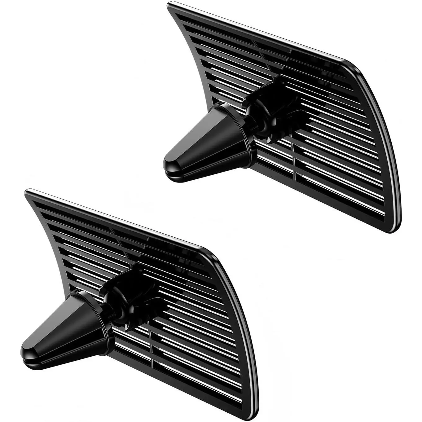 2 count  Air Conditioning Wind Deflector, ABS Rectangle  Air Vent Wind Deflector, 5.12" x 2.83" Auto AC Vent Mount for Women & Mom, for   (Black)