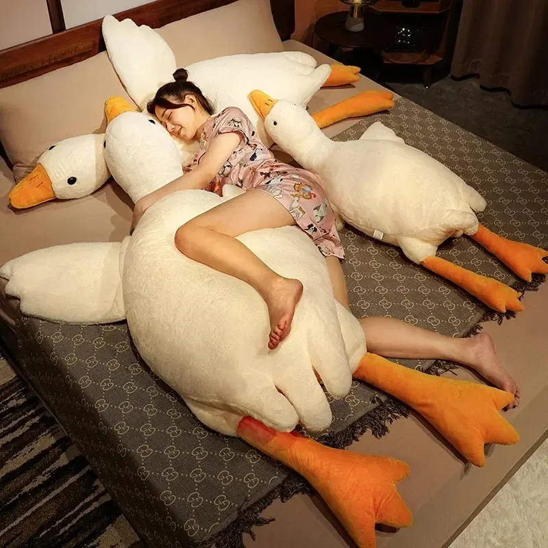 Soft Plush Goose Shape Stuffed Doll, Large Sizes Kids' Toy, Comfortable Sleeping Pillow for Birthday Gifts