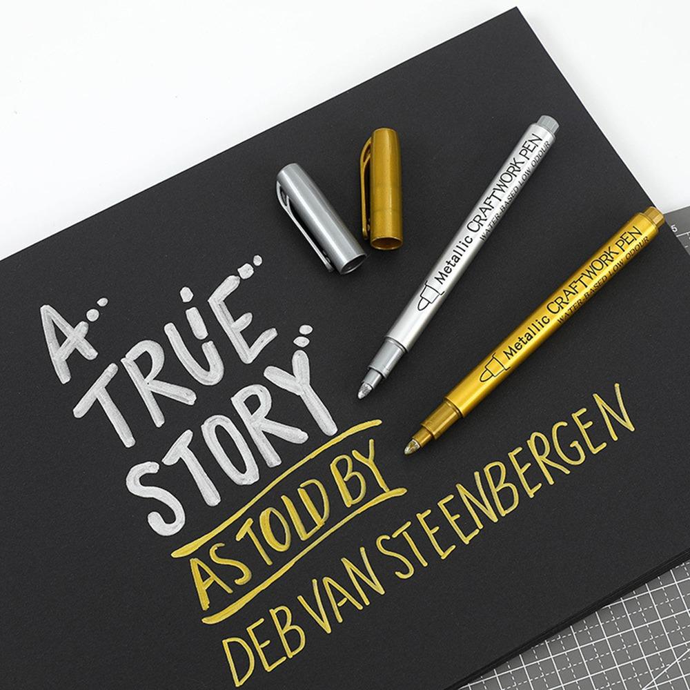 12pcs Water Based Low Odour Permanent Craftwork Pen, Durable Fine Point Tip Waterproof Marker Pen, Art Supplies For Student