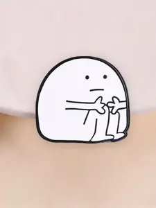 Flork Meme Clenched Hands Enamel Pin, Funny Moody Character Brooch, Unique Fashion Accessory, Perfect Gift Idea
