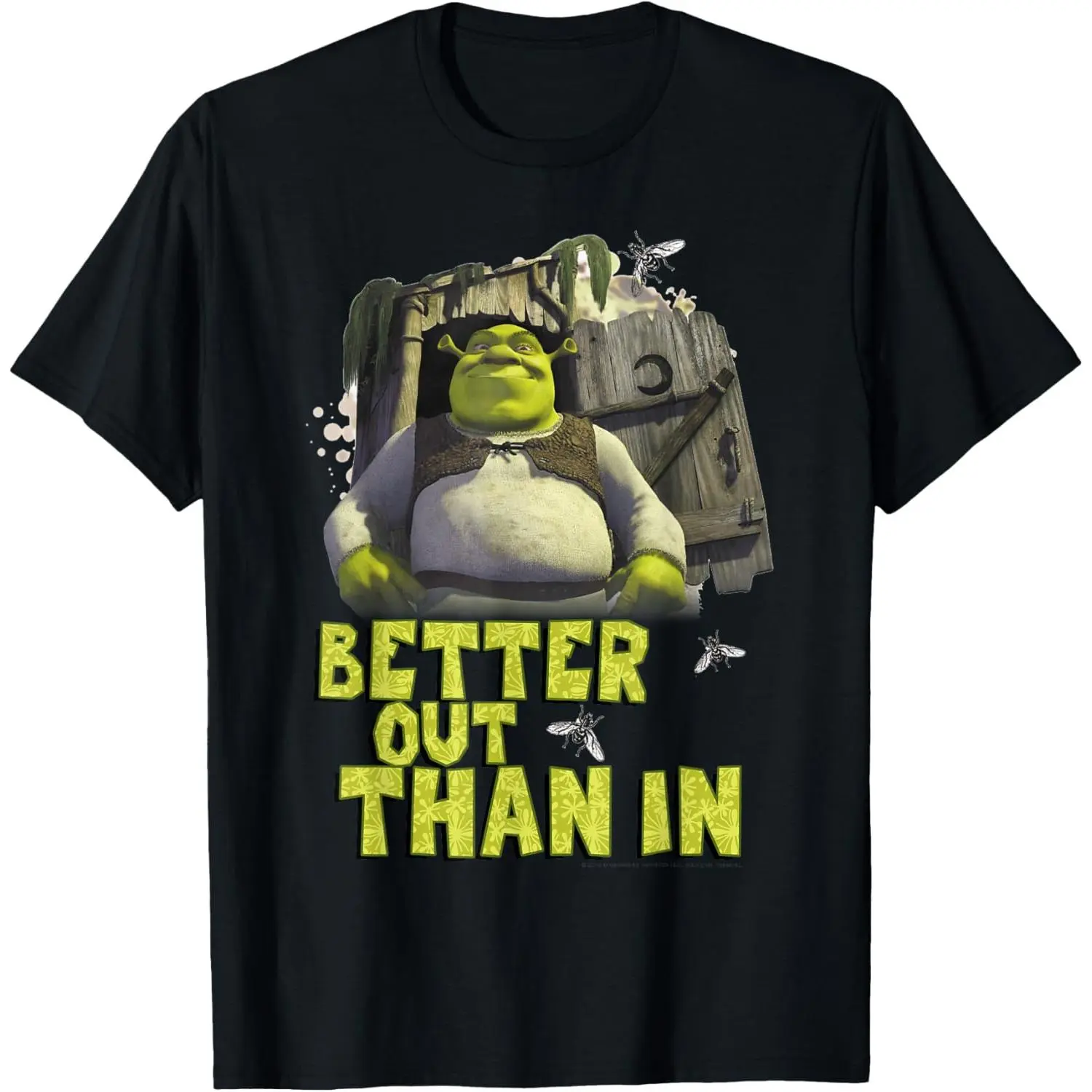 Men's Retro Cute Shrek Quote Print Cotton Graphic T-Shirt - Short-Sleeve, Soft, Comfortable, Breathable Fabric, Versatile Menswear, Multiple Colors & Sizes