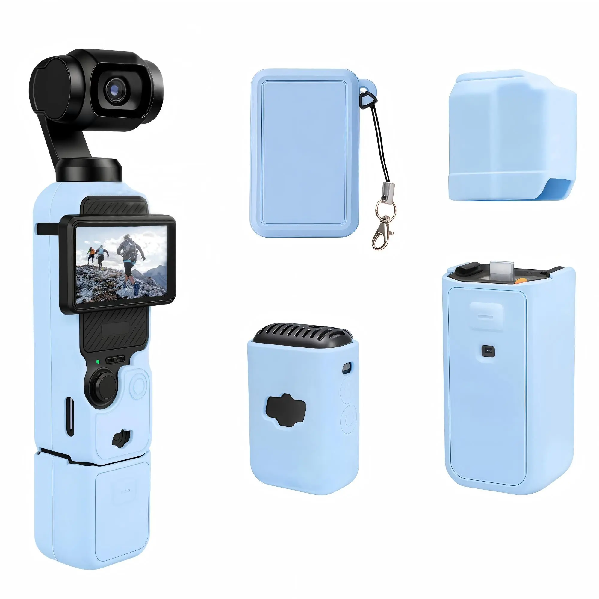 1 Set Silicone Case for DJI Osmo Pocket 3/Xtra Muse Camera, Soft Silicone Protective Case, Slim Fit Skin with mic Cover and Screen Protector Accessories for Osmo Pocket 3/Xtra Muse, Anti-Scratch, Portable Photography Accessory