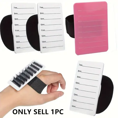 Lash Holder Lash Tiles for Lash Extension Supplies Cosmetic Tools Beauty Tools Eyelash Extension Hand Pallet with Adjustable Wrist Strap False Lash Tray Tools
