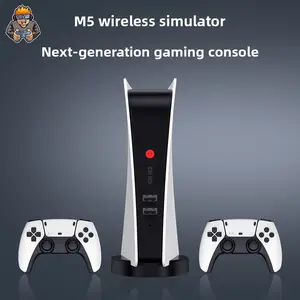 M5 Home TV Game Console, 9 Retro Emulators, Built-In Stereo Speaker, HDMI Connection, Dual PS5 Game Controllers