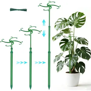 Stakes,Telescoping  Support,3Pack 17.3 to 42.3IN Adjustable Monstera  Support,Garden Stakes with Clips,Sturdy  Sticks for Indoor Outdoor ,Orchid, Tomato,Vine,Monstera