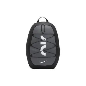 Nike Air Backpack with Elastic Drawstring and Zip Closure – Unisex Casual Style in Black and Gray