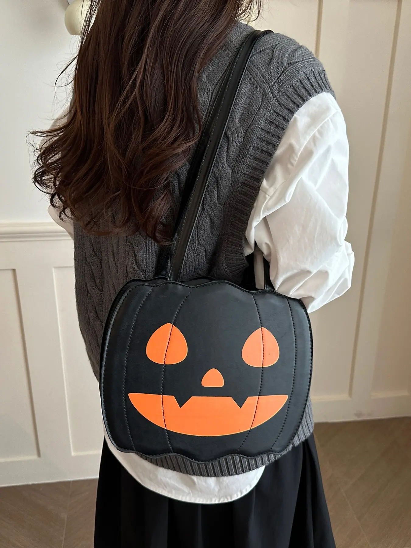 Halloween Pumpkin Crossbody Shoulder Bag, Perfect for Cosplay Parties, Fashionable Halloween Accessory, Unique Festival Gift