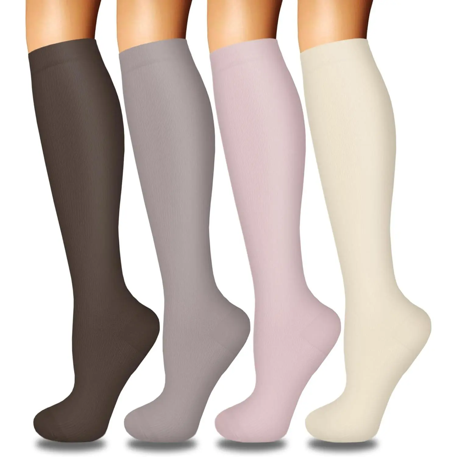 05-brown/gray/pink/beige-4 pairs
