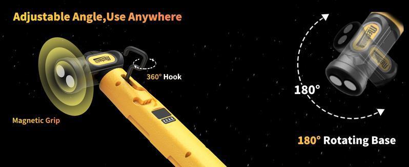 Under Hood Work Light Bar 3000LM LED Magnetic Light Bar with Hooks 5200mAh Cordl