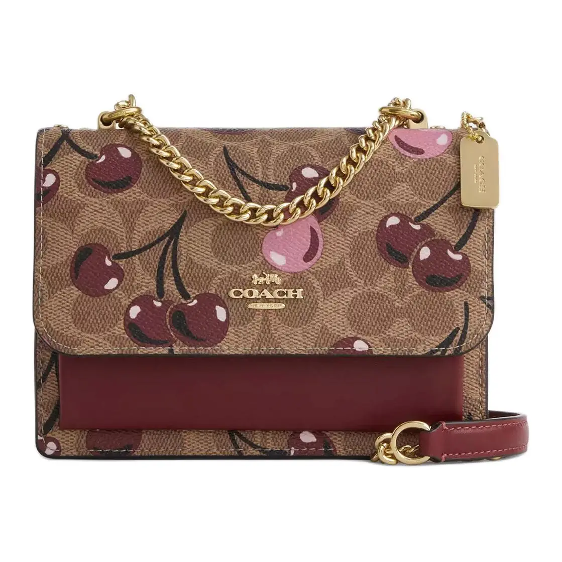COACH Klare 18 Small Crossbody Bag for Women – Coated Canvas and Leather with Gold, Brown, and Multicolor Accents