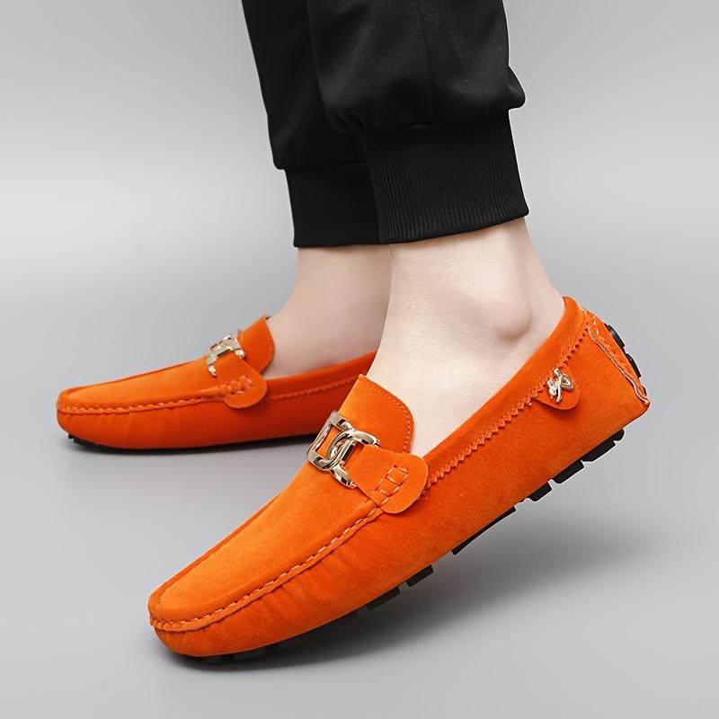[Microfiber Fashion Loafers] Non-Slip Durable Microfiber Synthetic Upper Fashion Loafers| Rubber Sole, Casual Slip-On Shoes for Men and Women - Solid Color, All-Season Wear