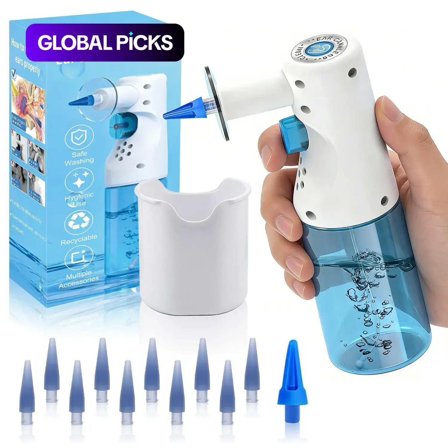 Earwax Removal Kit, Earwax Cleaning Kit, Manual Ear Irrigation System, Safe and Effective Earwax Remover, Ear Flush Cleaner Device, Earwax Removal Tool, Ear Cleaners