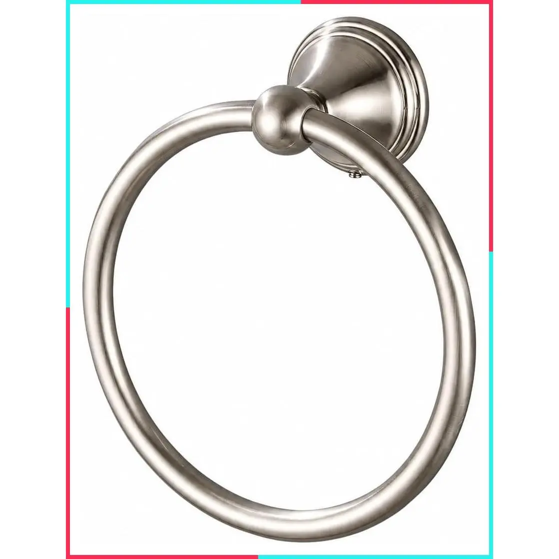 Brushed Nickel Towel Ring for Bathroom, Wall Mount Hand Towel Holder, 1 Pack Bathroom Accessories