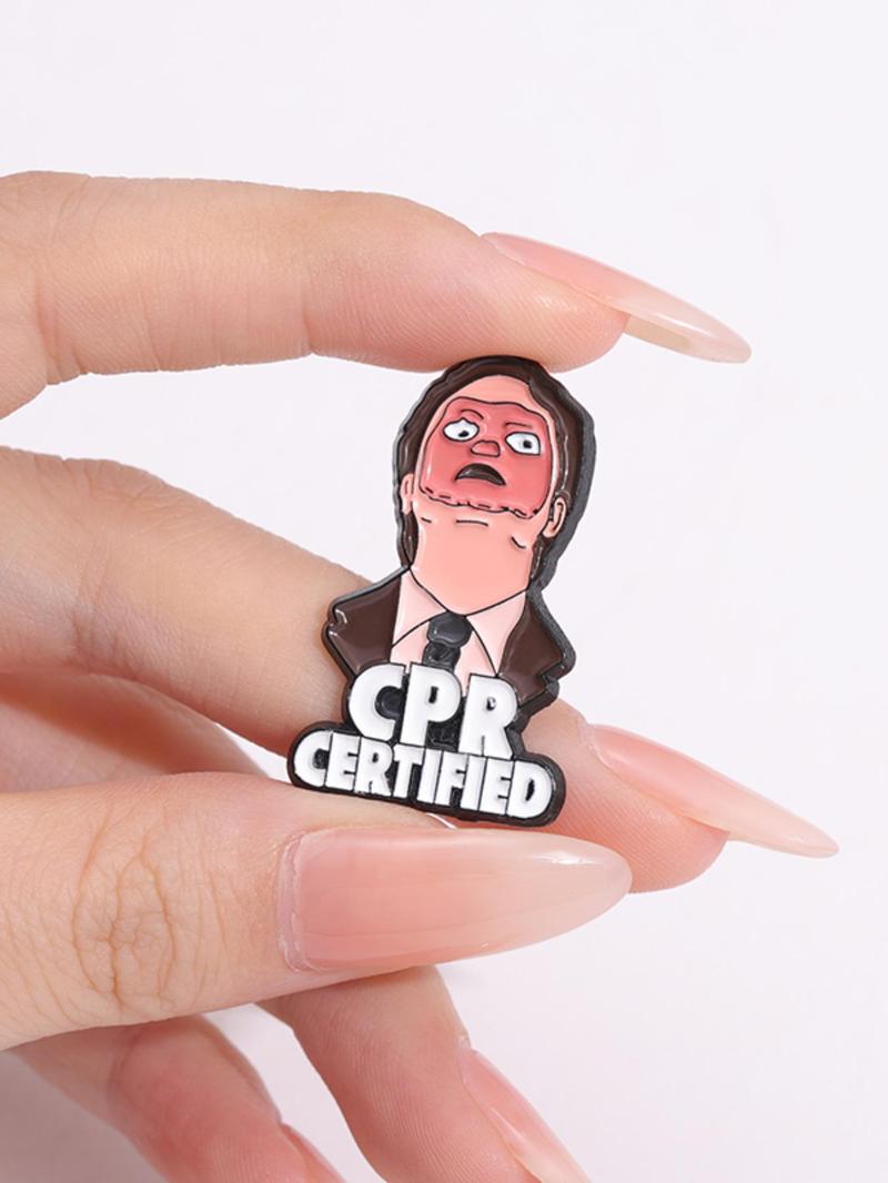 Cartoon Letter Pattern Brooch, Anime Character Design Brooch, Fashion Accessories for Men & Women, for Daily Clothing Decor, Flower Brooch Pin