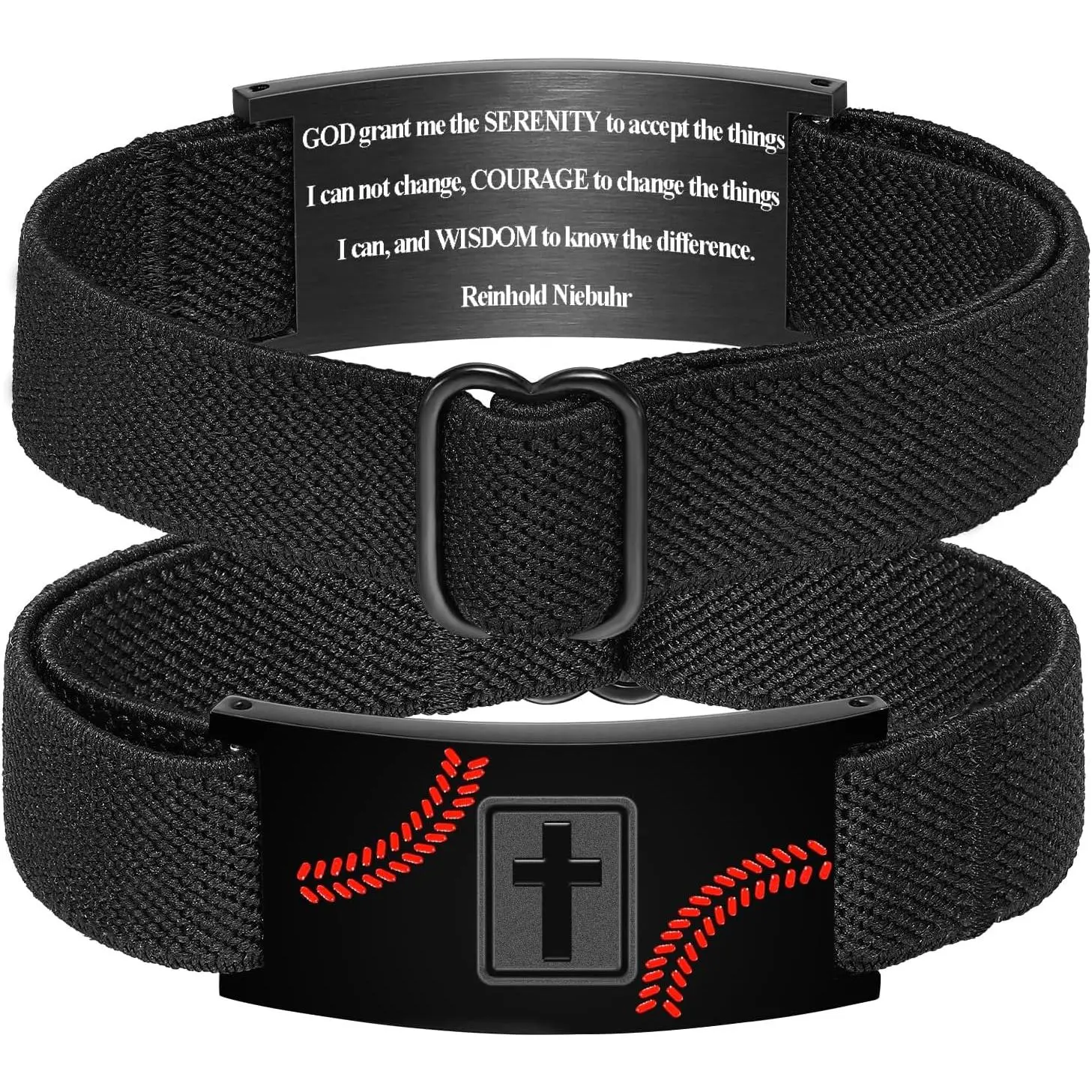 Baseball  Bracelet Christian  Gifts for  Boys Men | Stainless Steel Adjustable Stretch Strap Bracelets, Religious Confirmation Baptism  Gifts for