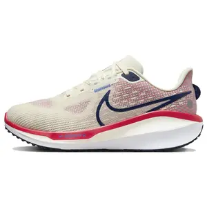 Nike Air Zoom Vomero 17 Men's Running and Lifestyle Shoes – Comfortable, Versatile, Low-Top in Beige-Red Verifiable, with credentials and supporting global authentication