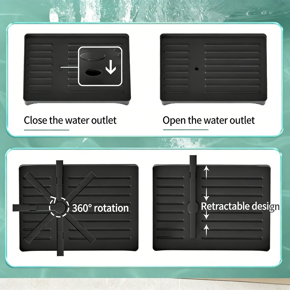 CookSide Dish Drying Rack, 1 Count 2-Tier Dish Rack With Drainboard, Dish Drainer Rack, 2-layer Foldable Tableware Drain Storage Rack, Kitchen Accessories, Home Decor Cutlery Metal Aesthetic Reusable Plastic