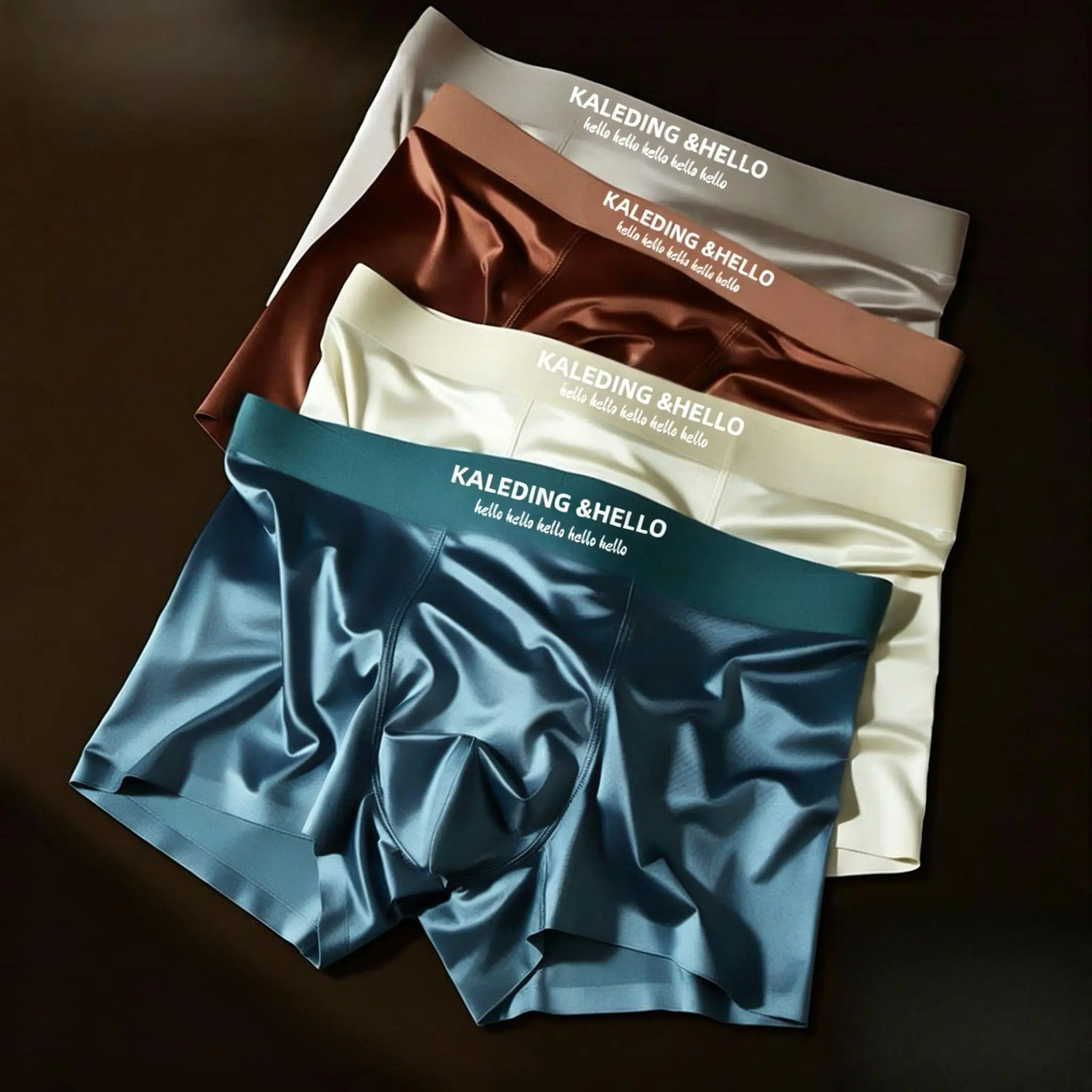 Men's five-piece set of shorts is made from lightweight, smooth, seamless fabric, making it perfect for summer.These breathable boxer shorts are an ideal choice for everyday use and make a great gift for men